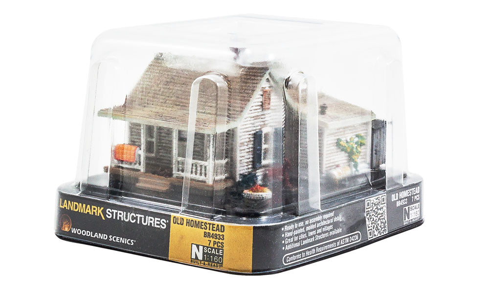 Woodland Scenics BR4933 N Built-&-Ready Old Homestead Building W/LED Lighting