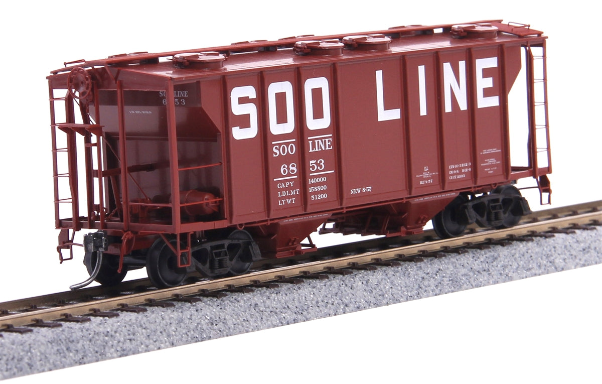 Kadee 8038 HO Scale SOO Line PS-2 2-Bay Covered Hopper #6853
