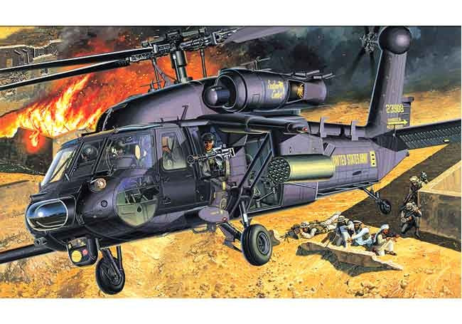 Academy 12115 1:35 Sikorsky AH-60L DAP Black Hawk Military Helicopter Kit