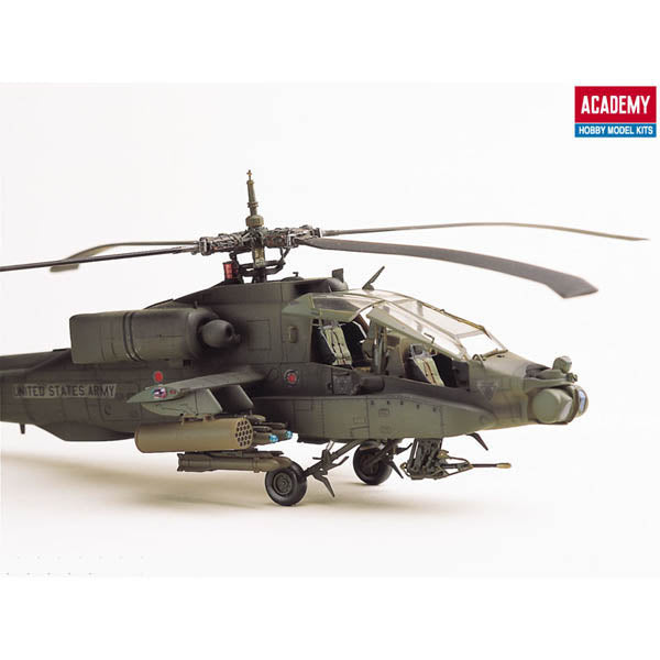 Academy 12262 1:48 AH-64A Apache USA Military Aircraft Helicopter Model Kit