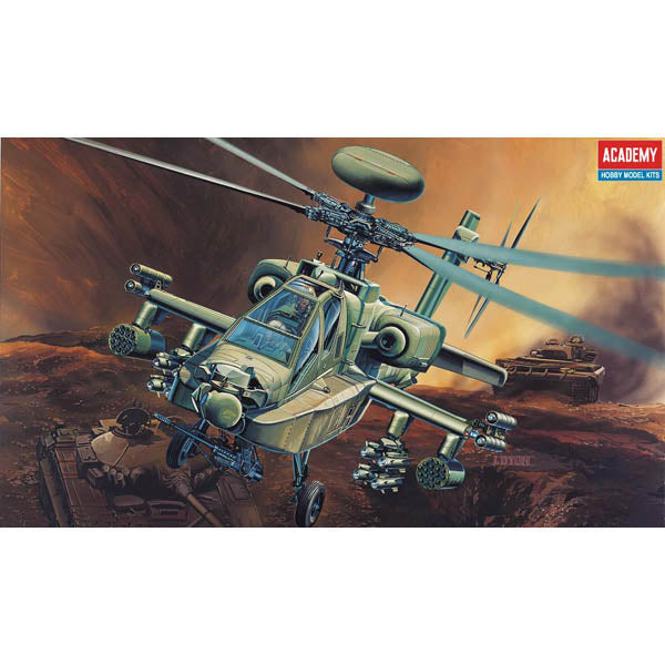 Academy 12268 1:48 AH-64D Apache US Military Aircraft Helicopter Model Kit