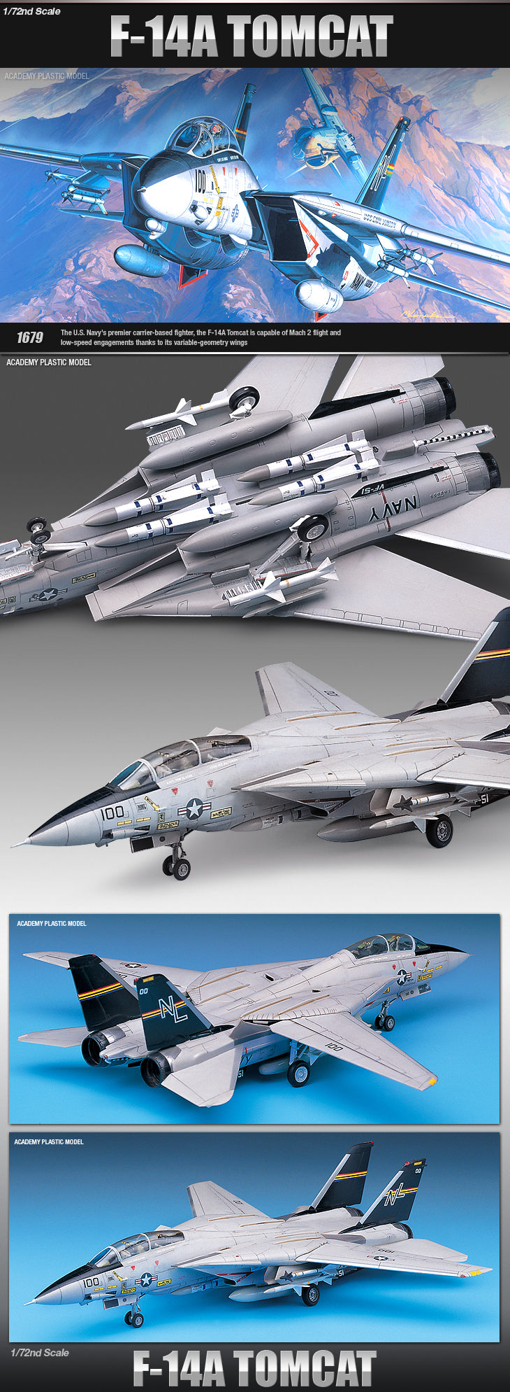 Academy 12471 1:72 F-14A TOMCAT 