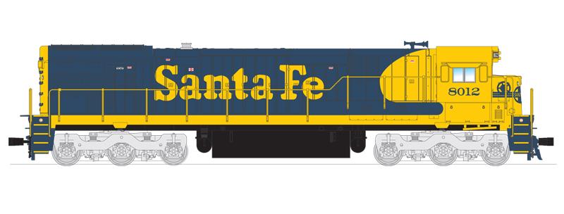 Broadway Limited 2440 HO Santa Fe 797 GE C30-7 #8012 w/ DCC&SND