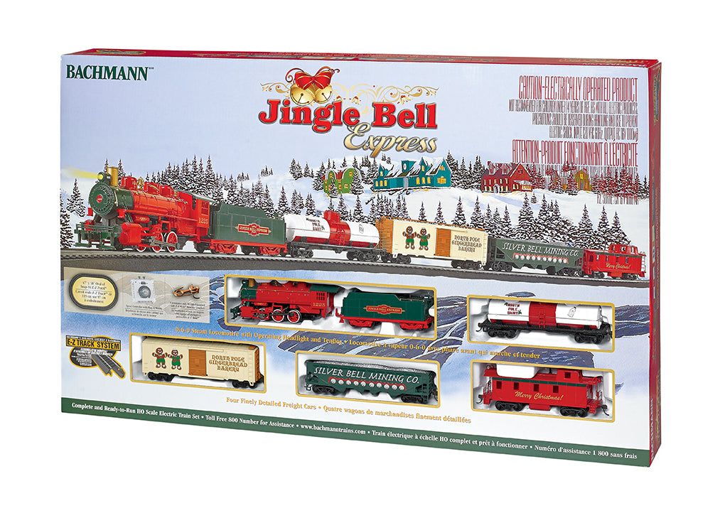 Bachmann 00724 HO Scale Jingle Bell Express Steam Starter Freight Train Set NIB
