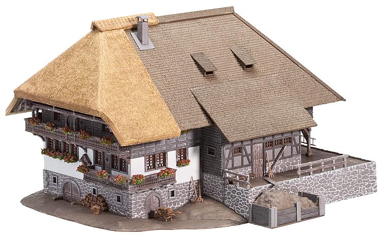 Faller 130534 HO Scale Black Forest Farm with Straw Roof Model Building Kit