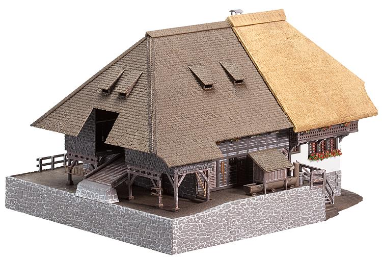 Faller 130534 HO Scale Black Forest Farm with Straw Roof Model Building Kit