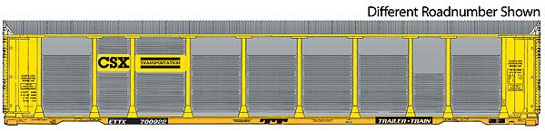 Walthers 920-101406 HO CSX 89' Tri-Level Auto Carrier #851712