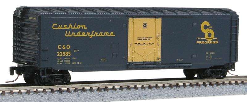 Micro-Trains 99400050 N Chesapeake & Ohio 50' Box Car Runner Pack (Set of 4)