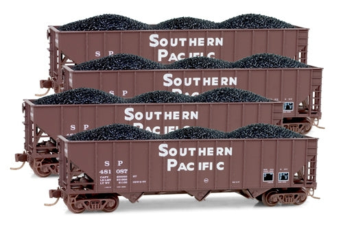 Micro-Trains 99300078 N SP 100-Ton 3-Bay Coal Hopper Runner Pack (Set of 4)