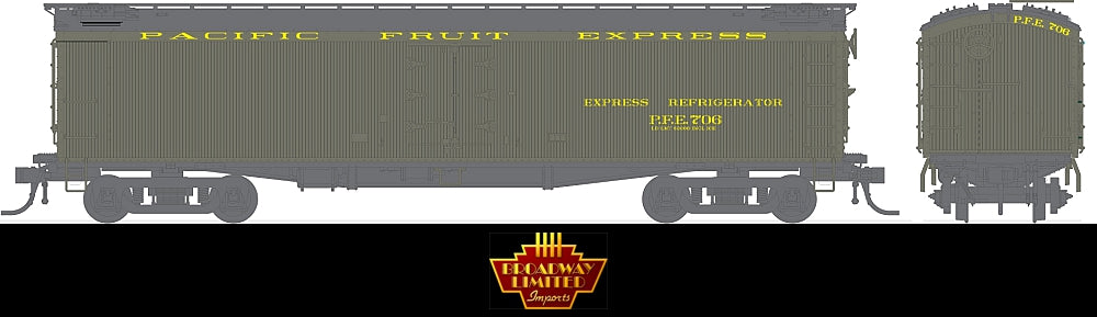 Broadway Limited 1863 HO PFE GACX 53'6
