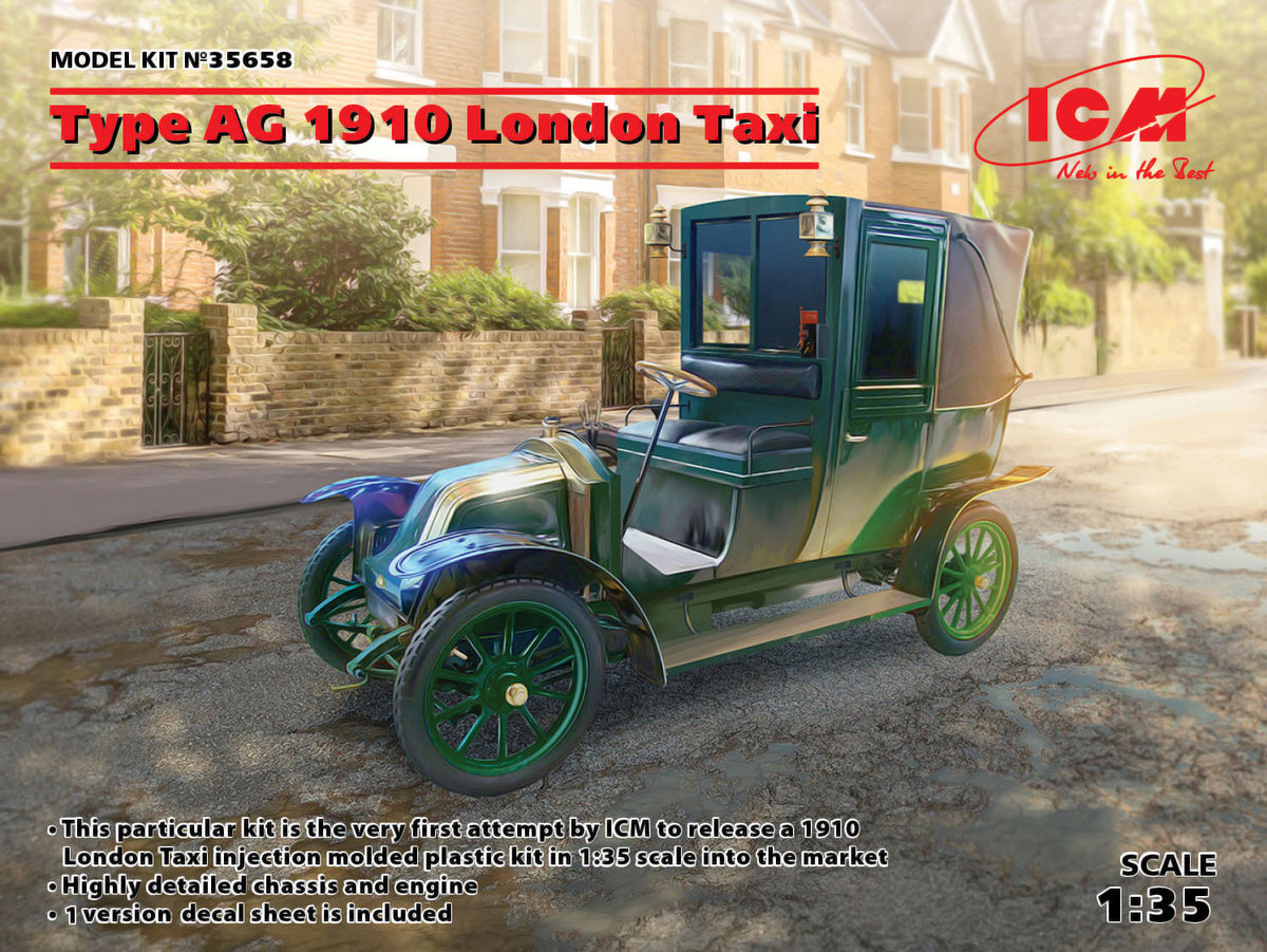 ICM 35658 1:35 1910 Type AG London Taxi Plastic Model Kit