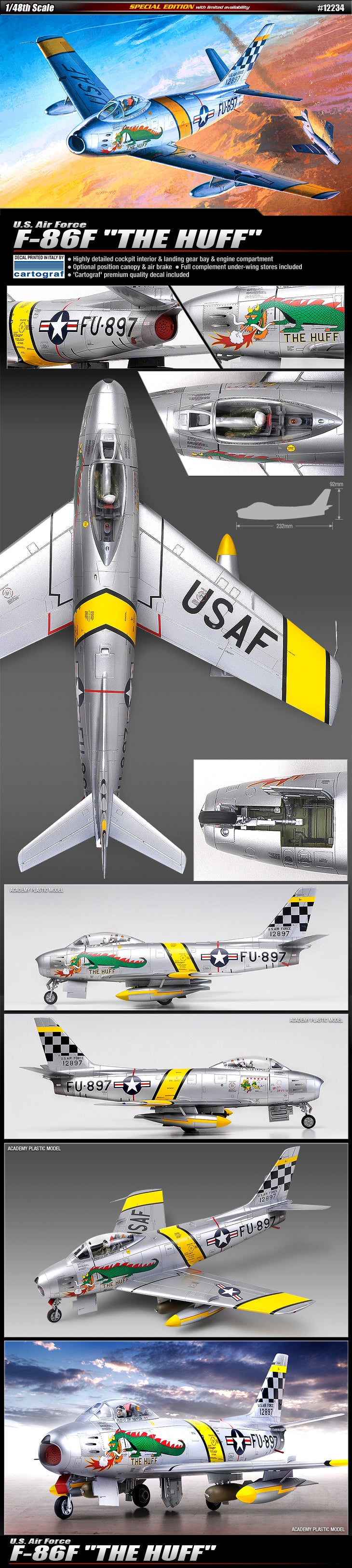 Academy 12234 1:48 U.S. Air Force F-86F 