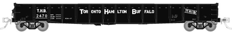 Rapido Trains 50017 HO Toronto,Hamilton & Buffalo 52' 6" Canadian Mill Gondola