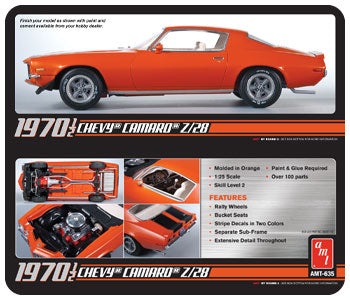 AMT 635 1:25 '1970½ Chevy Camaro Z28 Plastic Model Kit