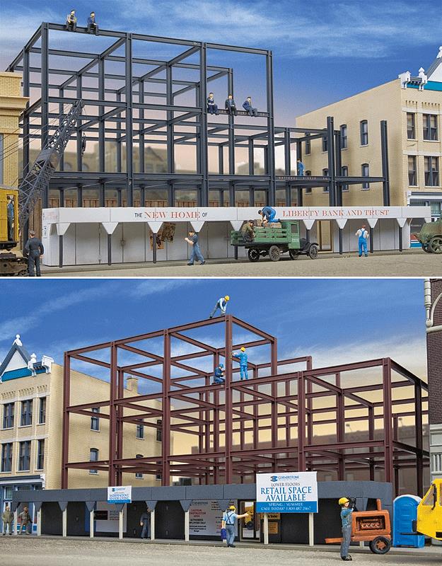 Walthers 933-3761 HO Scale CornerStone Skyscraper Construction Site Building Kit