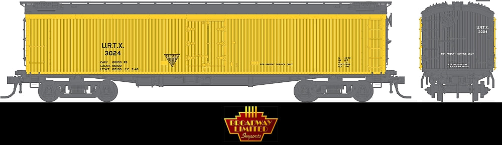 Broadway Limited 1846 HO Union Refrigerator Transit Express Reefer #3024