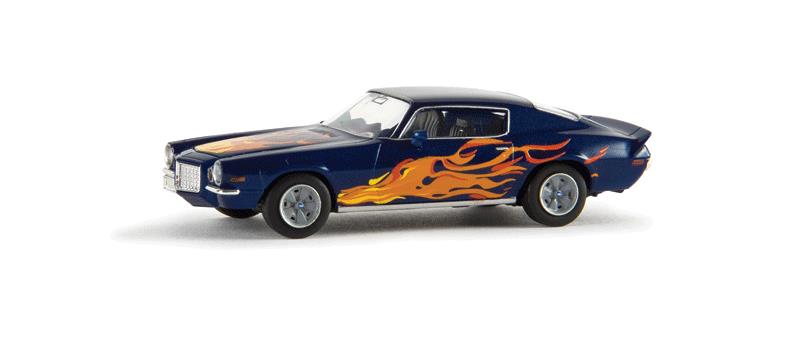 Brekina Automodelle 19908 1:87 Chevrolet Camaro Z28 (Blue with Flames)