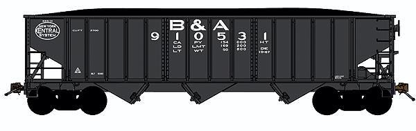 Bluford Shops 14201 N Scale Boston & Albany 14 Panel 3-Bay Hopper #910531