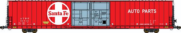 Bluford Shops 188-86491 N Santa Fe 86' Double-Door Auto-Parts Boxcar #36714