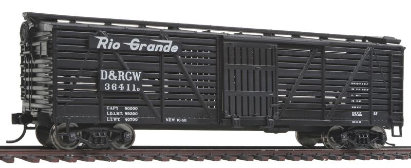 Walthers 910-4506 HO Denver & Rio Grande Western 40' Stock Car w/Dreadnaught En