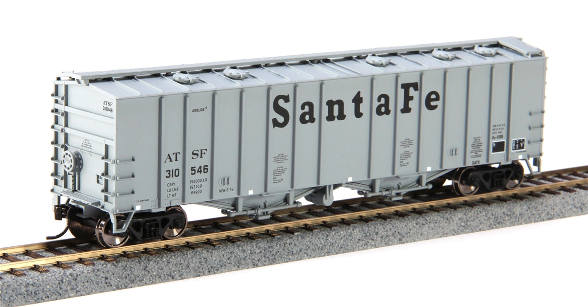 Walthers 910-7202 HO Scale ATSF 50' Airslide Hopper Car #310546