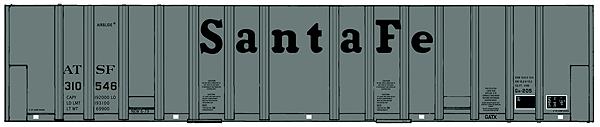 Walthers 910-7202 HO Scale ATSF 50' Airslide Hopper Car #310546