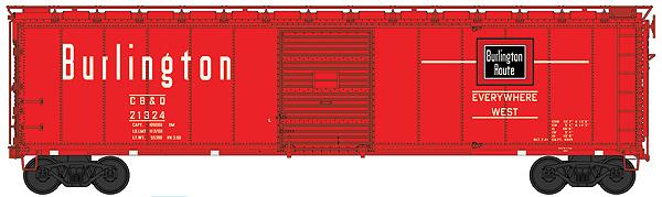 Walthers 920-101604 Chicago Burlington & Quincy 50' SD Boxcar #21324