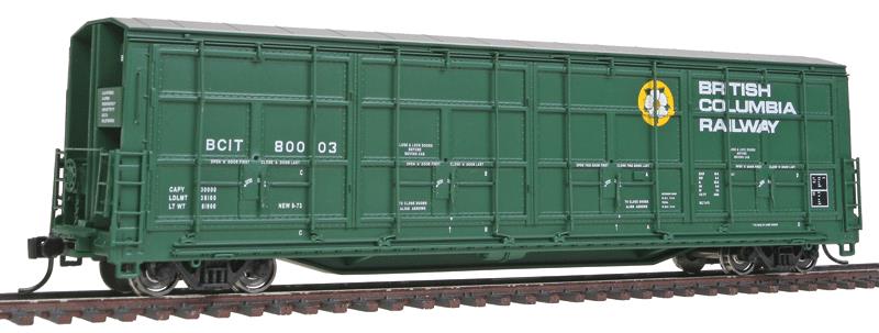 Walthers 920-101902 HO Scale British Columbia Railway 56' All-Door Box Car