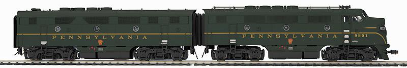 MTH 80-2194-1 HO Pennsylvania F3 A/B Diesel Locomotive Set w/PS 3.0 (Set of 2)