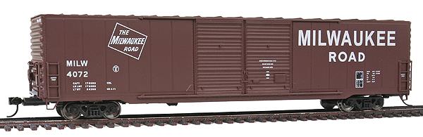 Walthers 932-42255 HO Scale Milwaukee Road 60' Pullman Auto Boxcar #4072