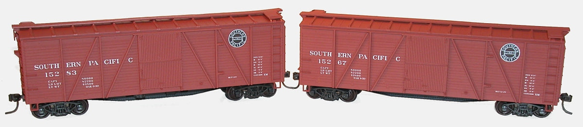 Accurail 1218 HO Southern Pacific 6-Panel Wood Boxcar Kit (Set of 2)