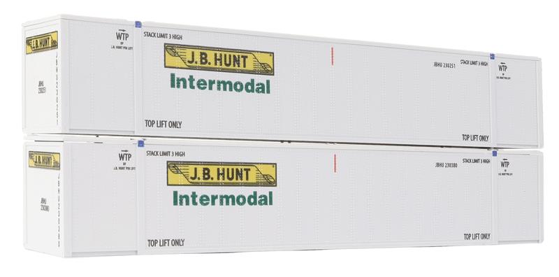 Con-Cor 0004-88009 HO J.B. Hunt 53' Post Rivet Side Container #2 (Pack of 2)