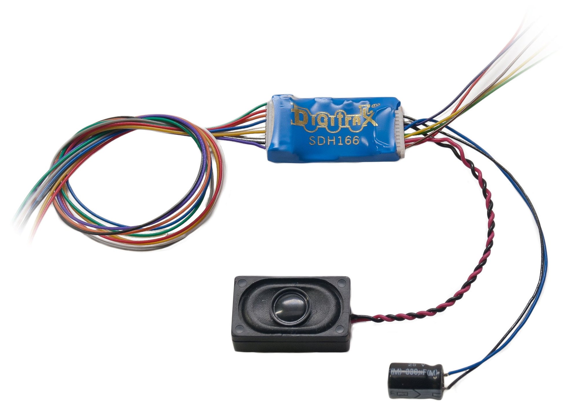 Digitrax SDH166D HO Scale Mobile Decoder 6 With Sound FX 8 Bit
