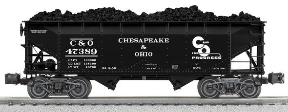 Lionel 6-27973 O Gauge Chesapeake & Ohio Scale Offset Hopper Set (Set of 3)
