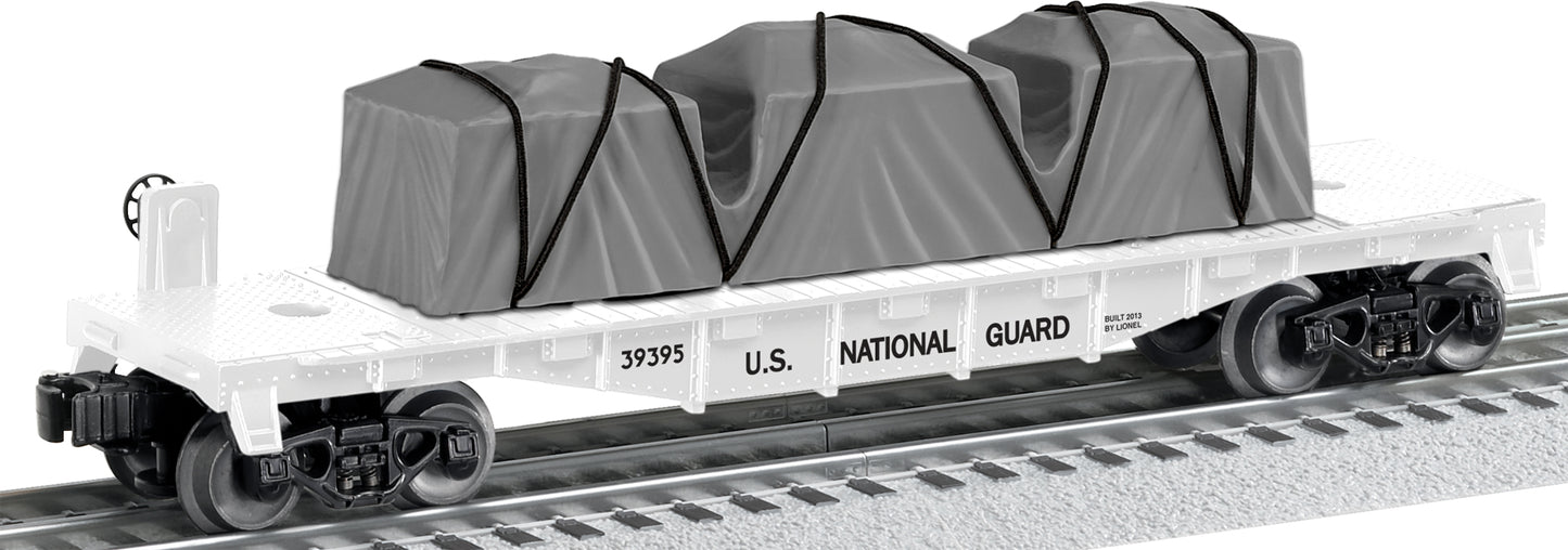 Lionel 6-39395 O USA National Guard Flatcar w/ Tarped Load LN/Box