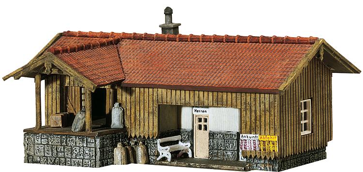 Faller Railroad 212105 N Railroad Stop Branchline Style, w/Roofed Loading Ramp