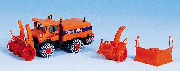 Kibri 15011 HO Unimog Plow w/Rotary Snow Blower and Winter Set