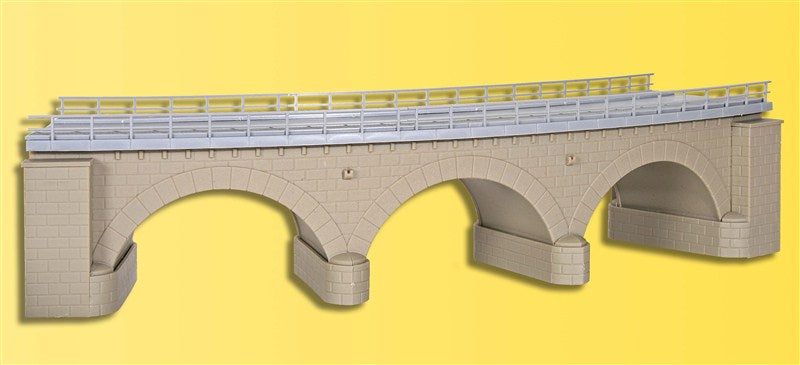Kibri 39723 HO Single Track 45° Curved Stone Bridge Kit