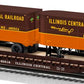 Lionel 6-27066 Illinois Central Flatcar with Piggyback Trailers