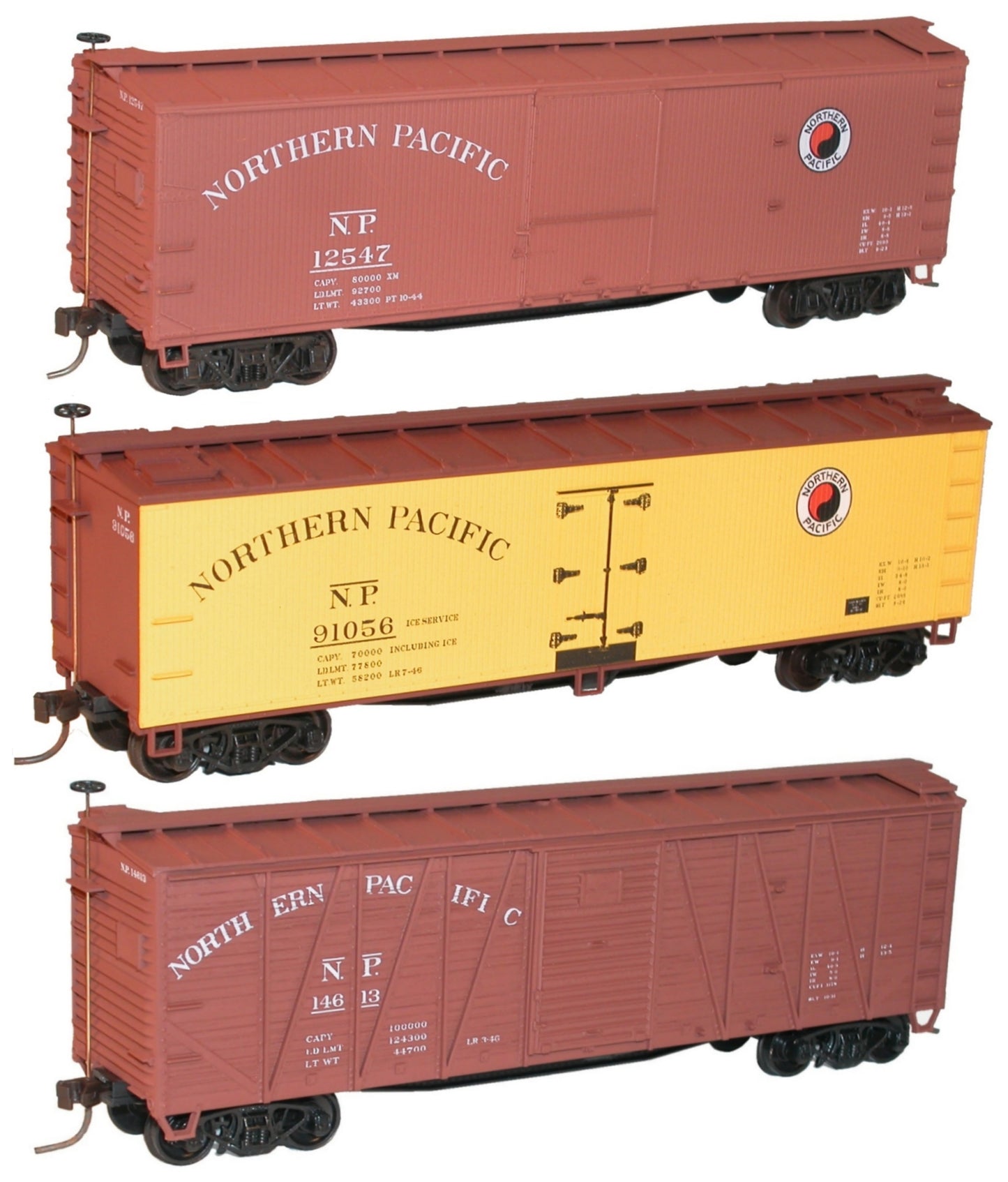 Accurail 8054 HO NP STEAM ERA 3PK
