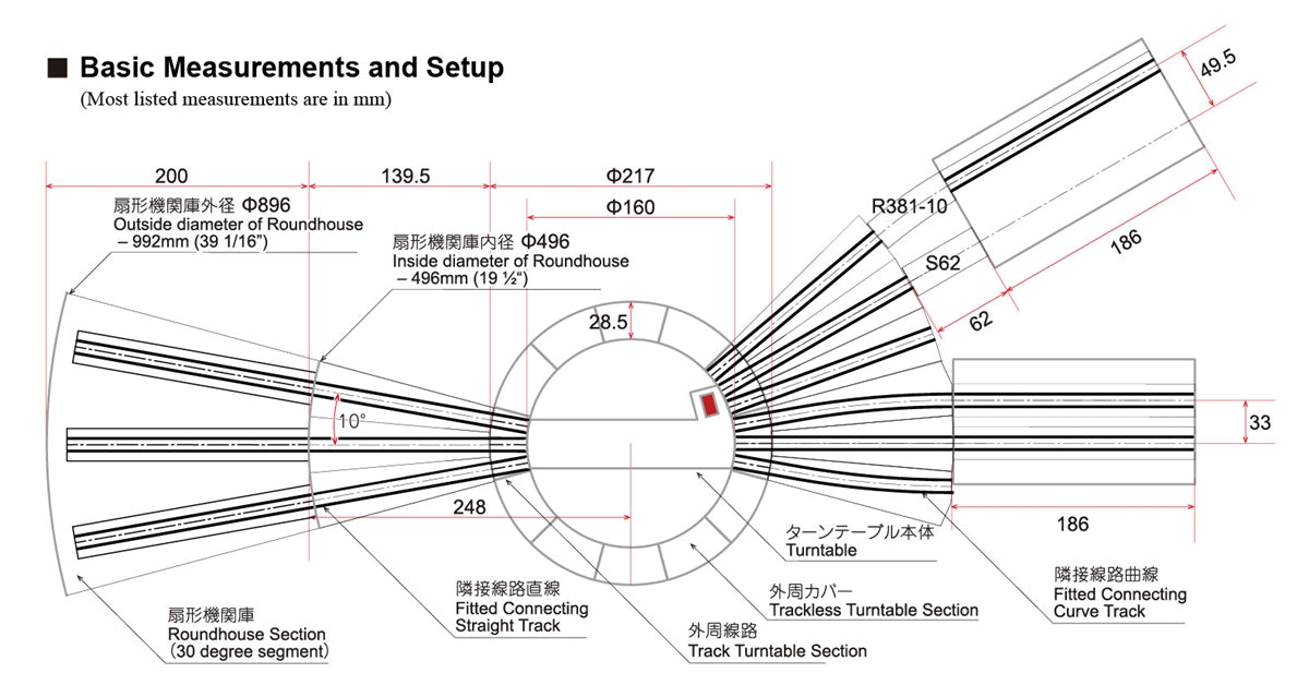 Kato 20-283 N Gauge UniTrack Electric Turntable Kit