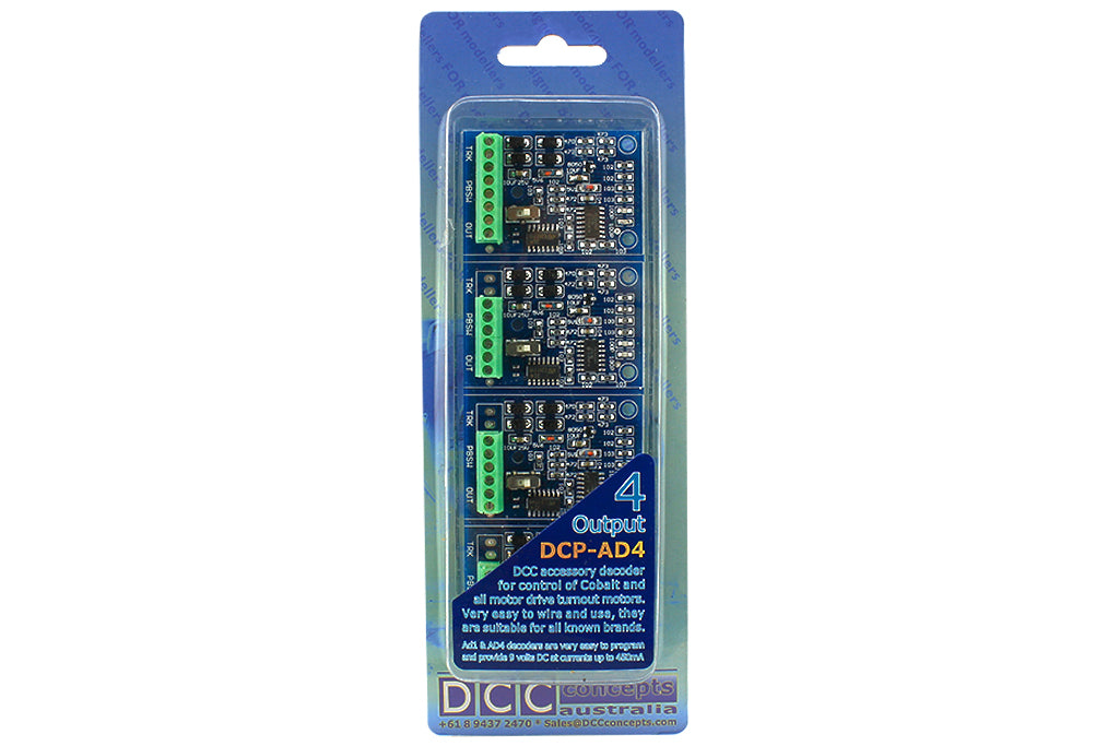 DCC Concepts AD4 COBALT ip DCC Decoder FX Stall Motor Drive (4 Outputs)