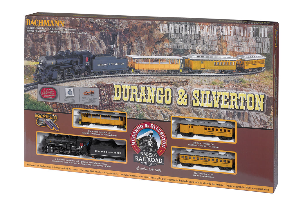 Bachmann 00710 HO Scale Durango & Silverton Steam Starter Passenger Train Set NIB