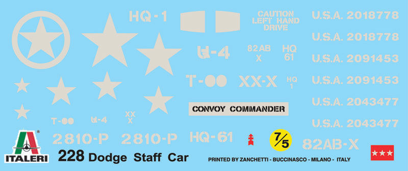 Italeri 228 1:35 Dodge WC56 US Staff Car