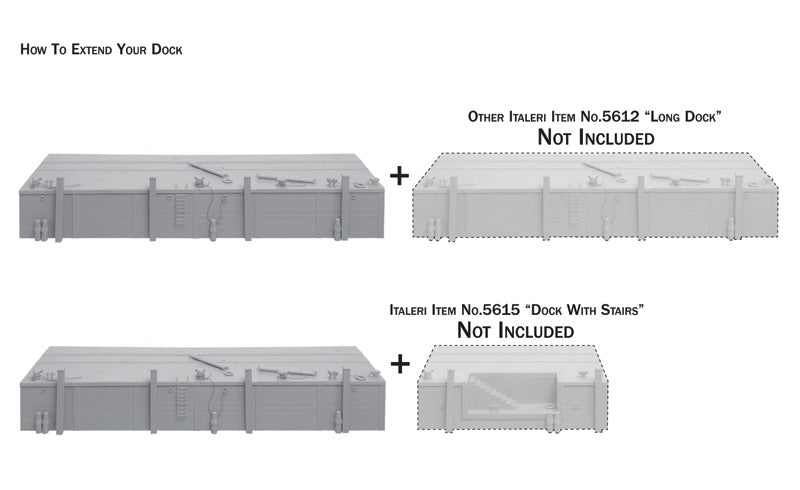 Italeri 5612 1:35 Long Dock (2 11.8" modular sections)