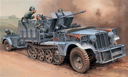Italeri 6395 1:35 SdKfz 10/4 Tank w/Flak 30 Gun