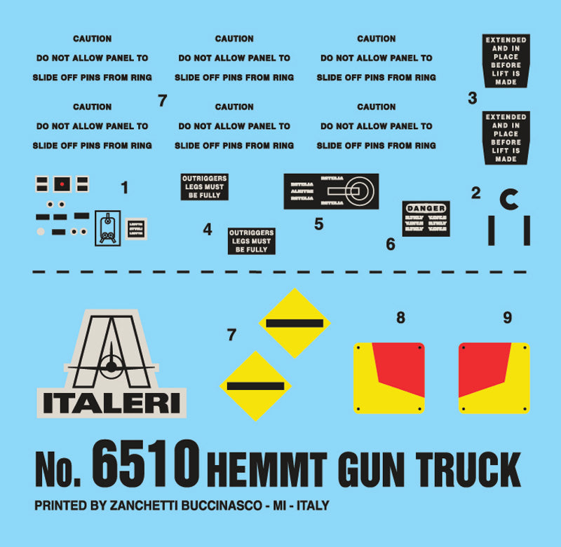 Italeri 6510 1:35 HEMTT US Army Gun Truck Military Vehicle Model Kit