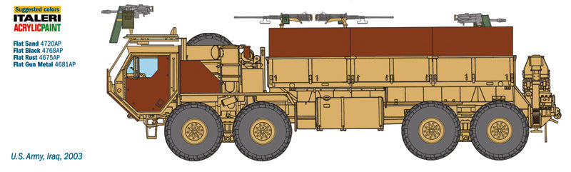 Italeri 6510 1:35 HEMTT US Army Gun Truck Military Vehicle Model Kit