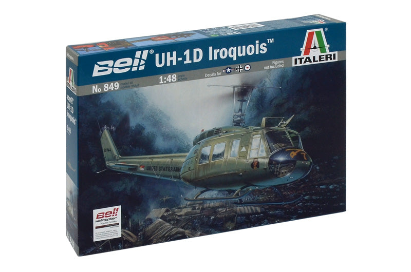 Italeri 849 1:48 UH1D Iroquois Military Aircraft Helicopter Model Kit