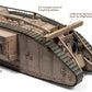 Tamiya 30057 1:35 WWI British Mk.IV Malew/Single Motor & Figures Tank Kit